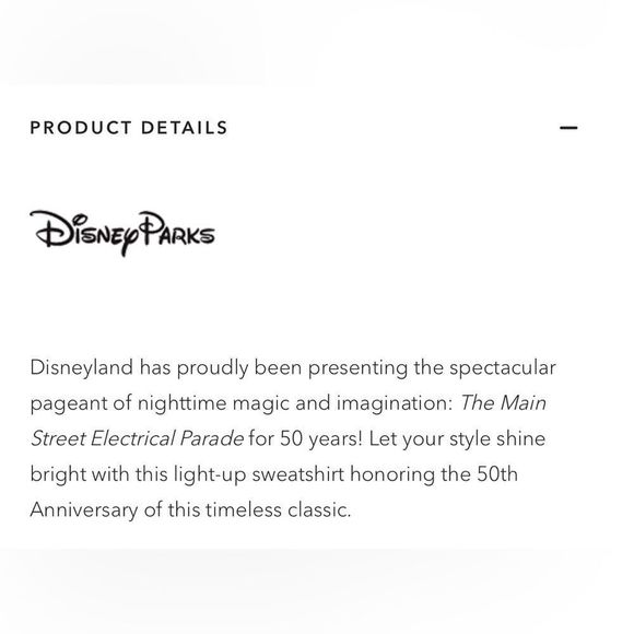 Disneyland LIGHT UP Main Street Electrical Parade Sweatshirt - Picture 6 of 7